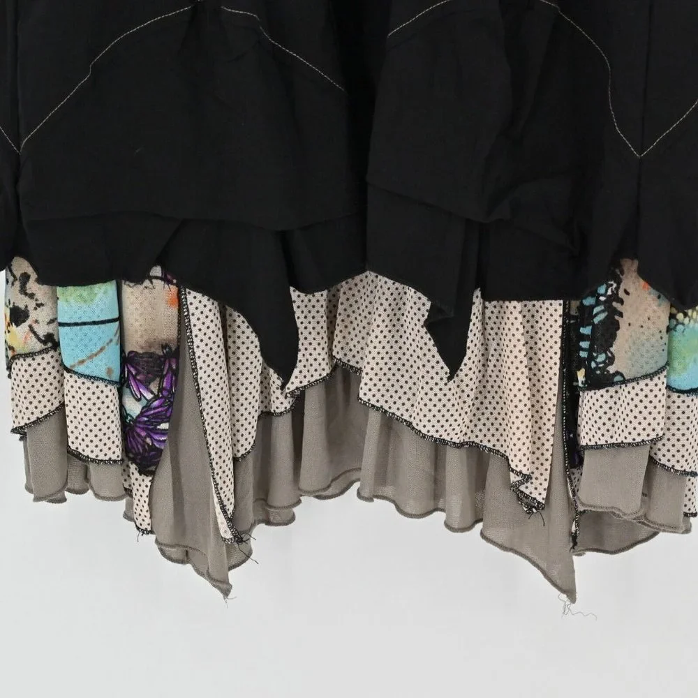 C'FAIT POUR VOUS Womens Sleeveless Tiered Ruffle Hem Multicolor Dress US Size 12 - Picture 6 of 9